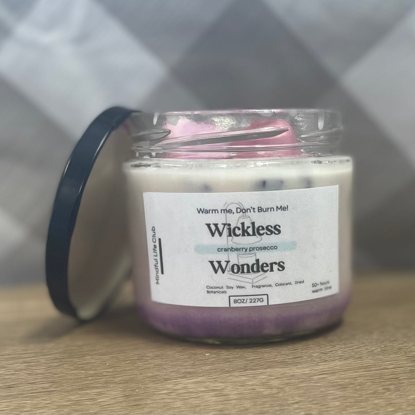 Wickless Cranberry Prosecco Candles