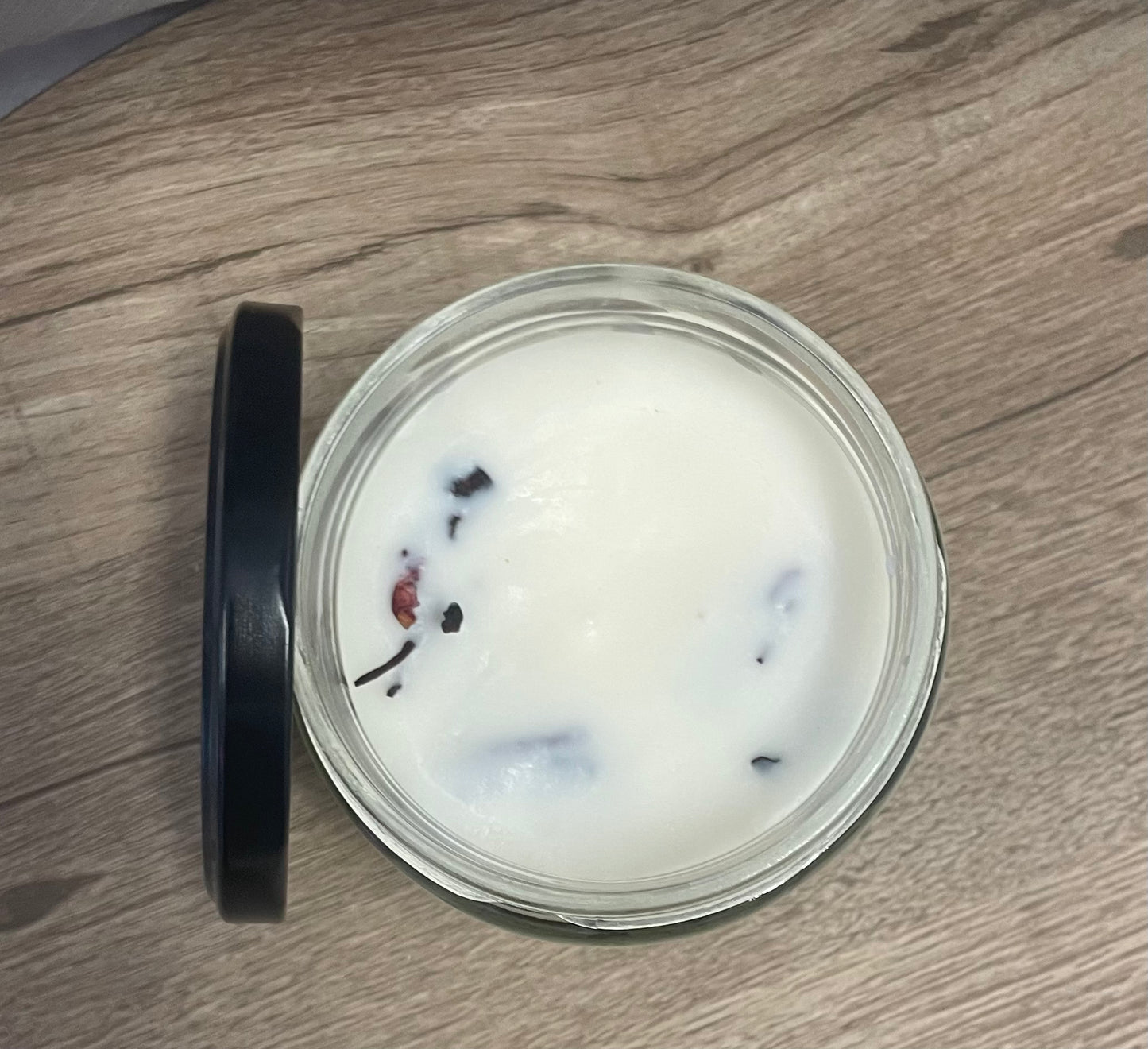 Wickless Black Violet and Saffron Candles