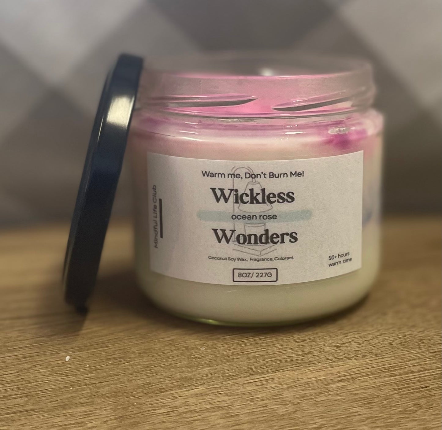 Wickless Ocean Rose Candles