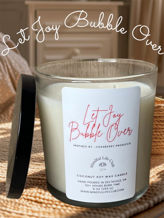 Let Joy Bubble Over Candle