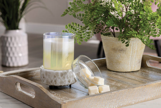 2 in 1 Swirl Glass Candle Warmer