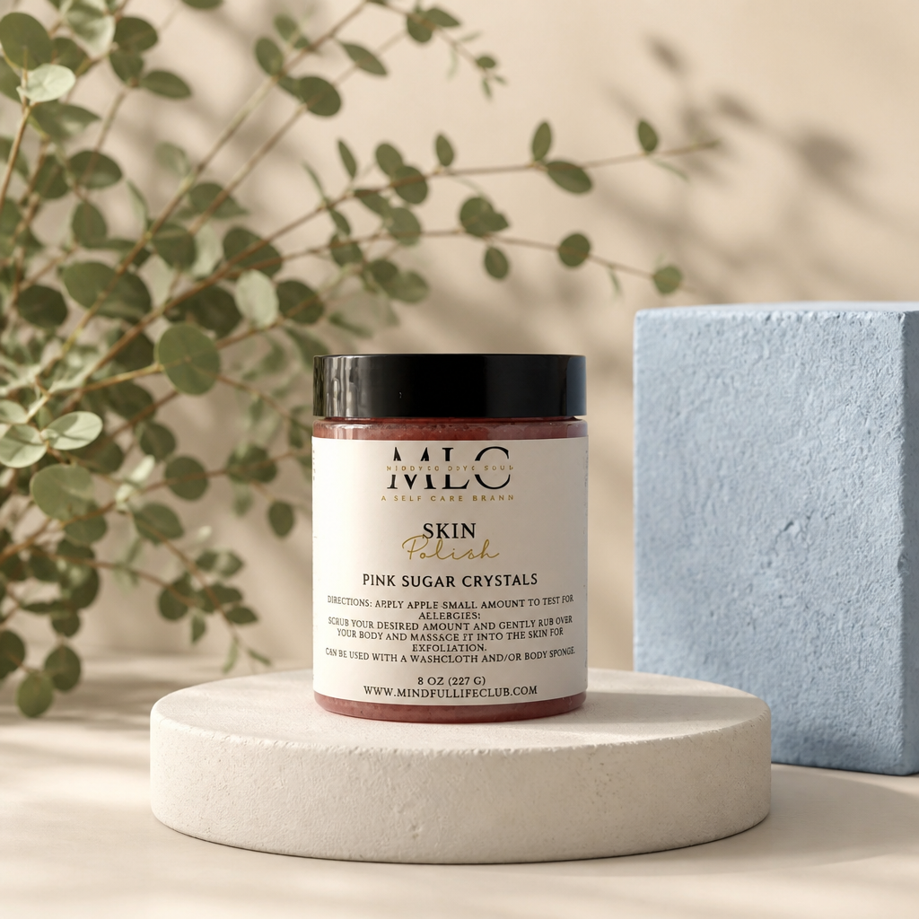 Pink Sugar Crystals Emulsified Sugar Scrub